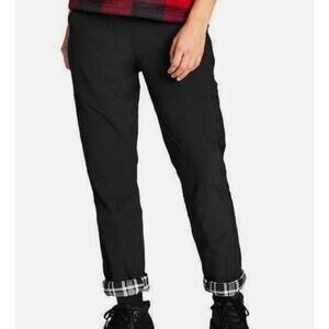 Eddie Bauer Panta Women's Size 8 Black Fleece Lined Drawstring Stretch